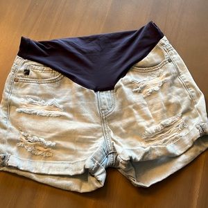 KanCan maternity denim shorts. Purchased from Pink Blush.